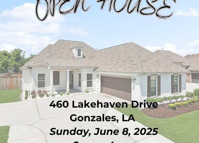 Property at 460 Lakehaven Dr, Gonzales, LA 70737, 4 beds, 3 baths