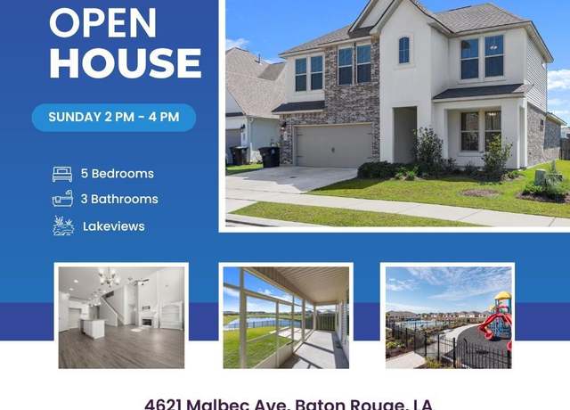 Property at 4621 Malbec Ave, Baton Rouge, LA 70817, 5 beds, 3 baths