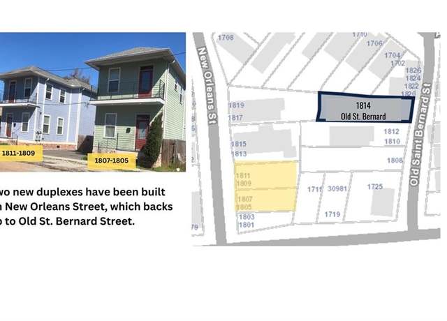 Property at 1814 Old St. Bernard St, New Orleans, LA 70116