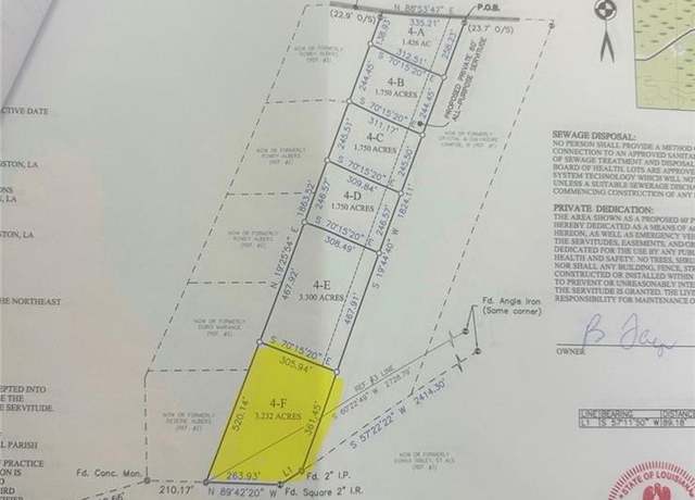 Property at LOT 4F Horseshoe Road North Rd, Independence, LA 70443