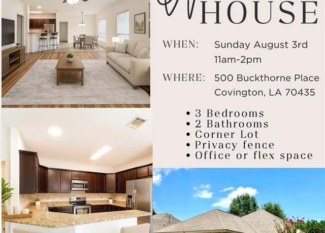 Property at 500 Buckthorne Pl, Covington, LA 70435, 3 beds, 2 baths