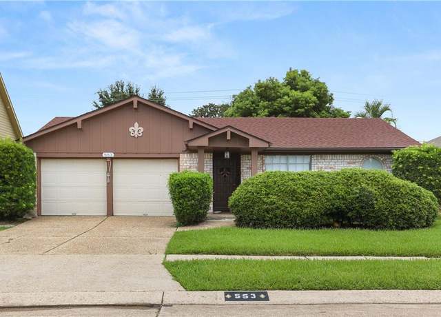 Property at 553 Brookmeade Blvd, Gretna, LA 70056, 3 beds, 2 baths