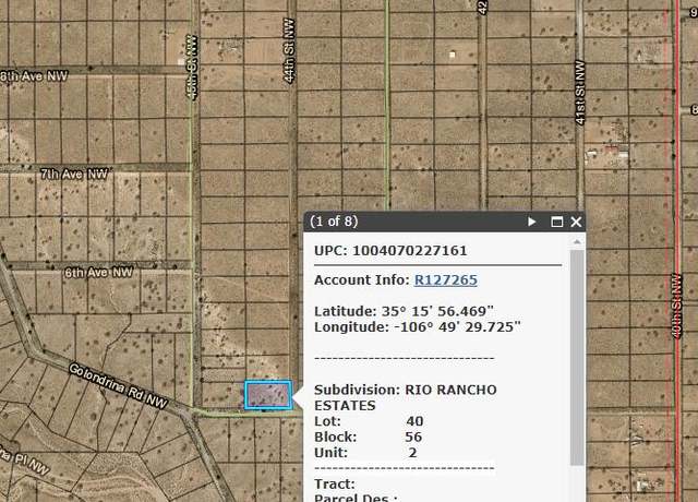 Property at 0 44th St NW, Rio Rancho, NM 87124