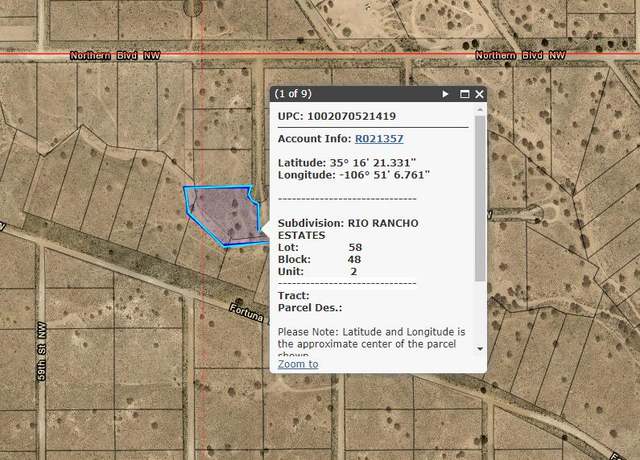 Property at 58th St NW, Rio Rancho, NM 87124
