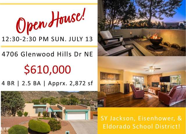 Property at 4706 Glenwood Hills Dr NE, Albuquerque, NM 87111, 4 beds, 2.5 baths