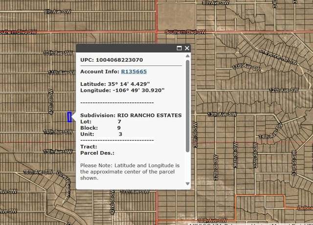 Property at Xxx 13th Ave SW, Rio Rancho, NM 87124