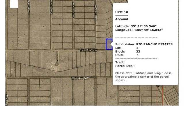 Property at Block 33, Lot 5, Unit 1, Rio Rancho, NM 87144