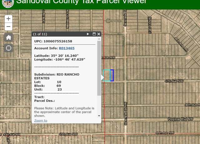 Property at 47th Ave NW, Rio Rancho, NM 87144