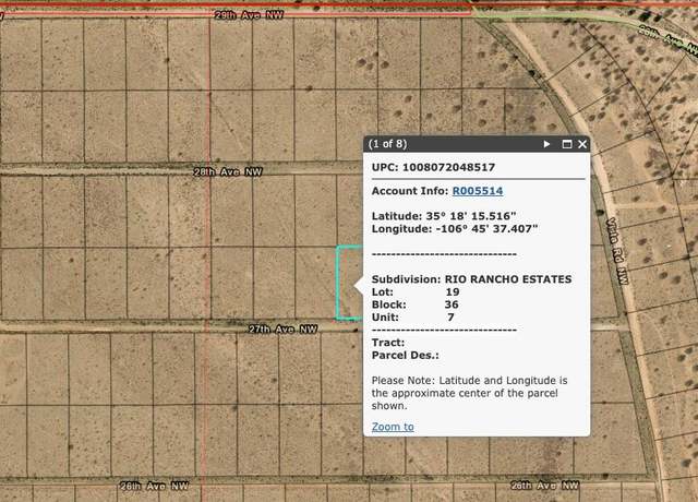 Property at 27th Ave NW, Rio Rancho, NM 87144