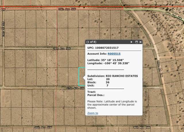 Property at 27th Ave NW, Rio Rancho, NM 87144