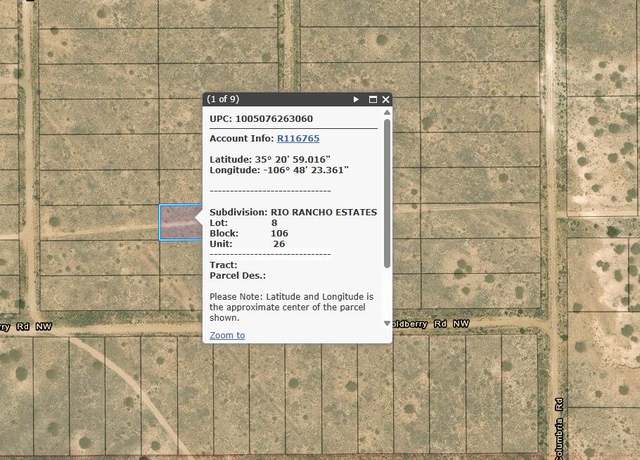Property at Block 106 Lot 8 & 9 Unit 26, Rio Rancho, NM 87144