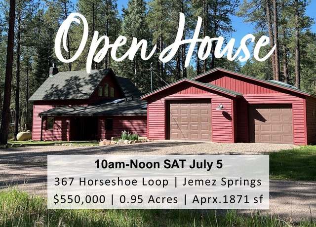 Property at 367 Horseshoe Loop, Jemez Springs, NM 87025, 2 beds, 2 baths