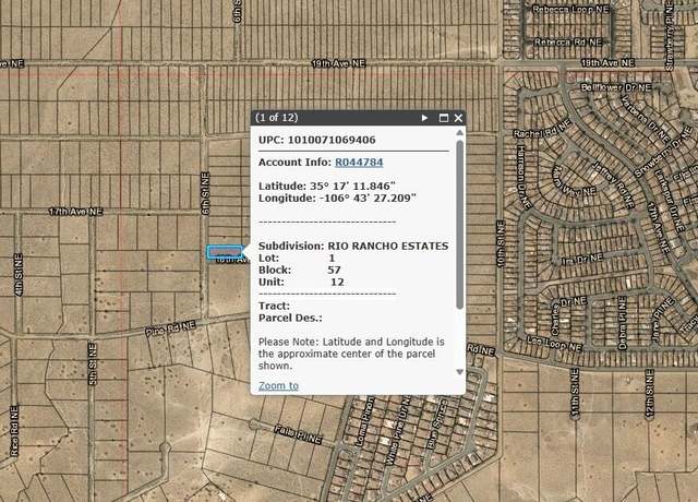 Property at 1712 6th St NE, Rio Rancho, NM 87144