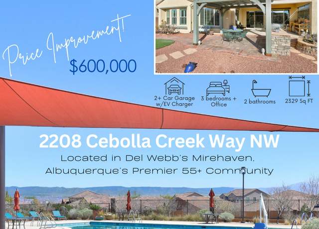Property at 2208 Cebolla Creek Way NW, Albuquerque, NM 87120, 3 beds, 2 baths