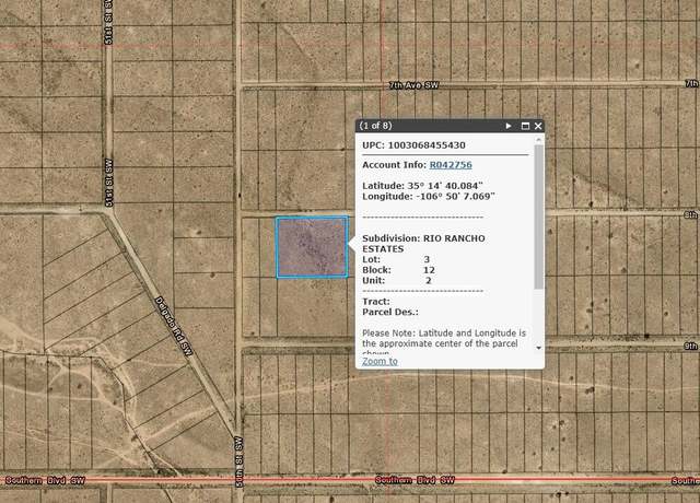 Property at 0000 8th Ave SW, Rio Rancho, NM 87124