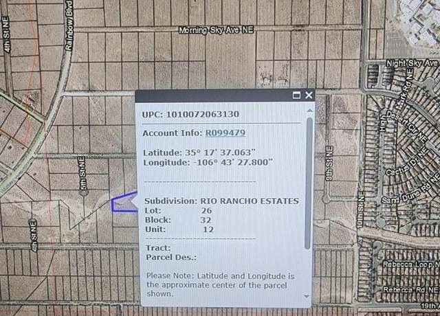 Property at 2117 6th St NE, Rio Rancho, NM 87144