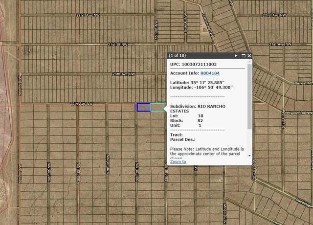 Property at 0 55th & 56th St NW, Rio Rancho, NM 87144