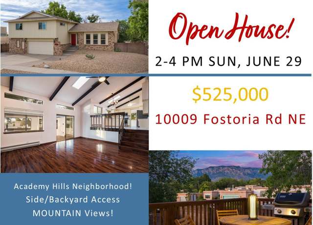Property at 10009 Fostoria Rd NE, Albuquerque, NM 87111, 4 beds, 2.5 baths