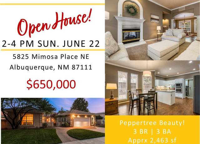 Property at 5825 Mimosa Pl NE, Albuquerque, NM 87111, 3 beds, 2.5 baths