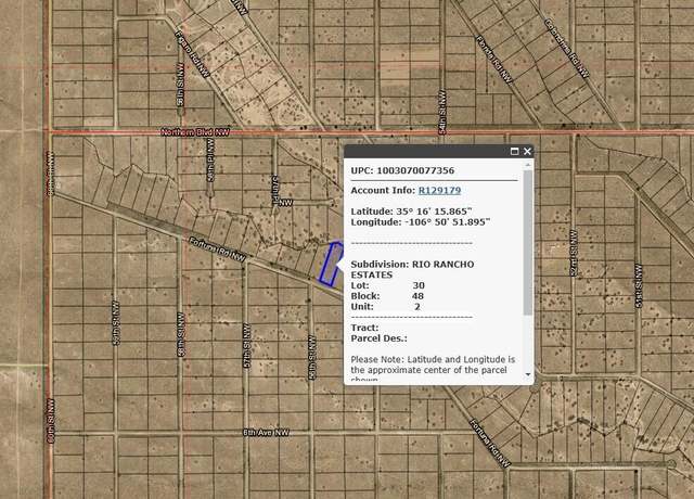 Property at 00 Fortuna Rd NW, Rio Rancho, NM 87124