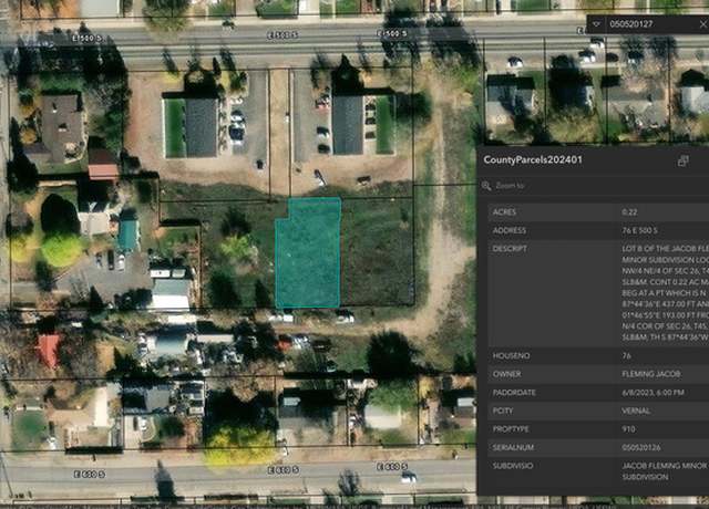 Property at 76 E 500 S, Vernal, UT 84078