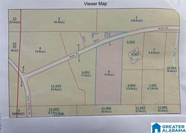 Property at 0 Watts Rd Unit 12 acres, Munford, AL 36268