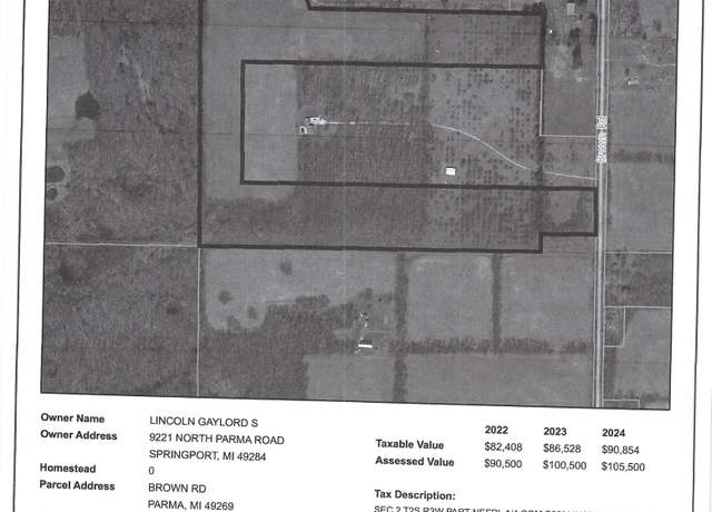 Property at 0000 Brown Rd, Parma, MI 49269