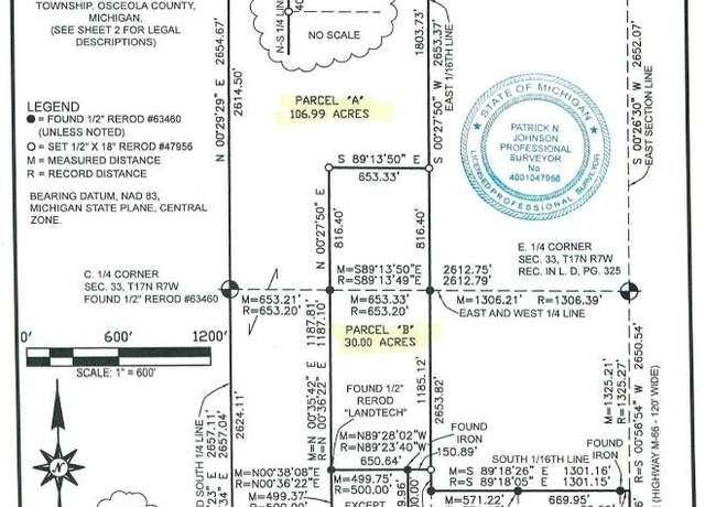 Property at Parcel (B) 30 Acres 30th Ave, Sears, MI 49679