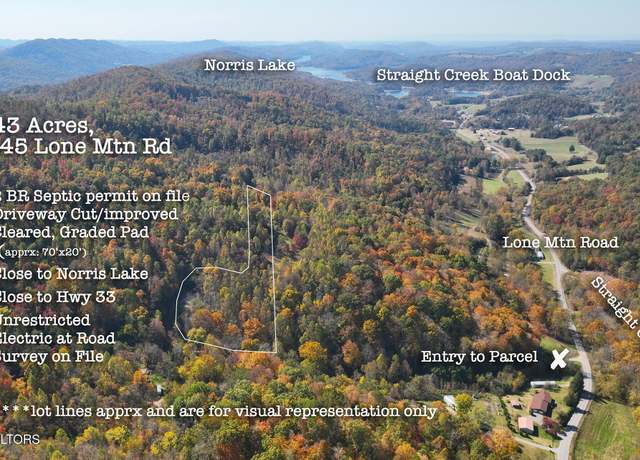 Property at 6.43 Acres, Lone Mountain Rd, New Tazewell, TN 37825