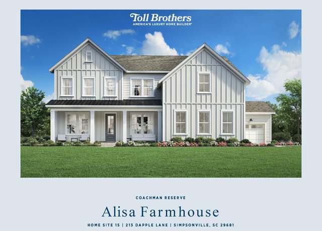 Property at 213 Dapple Ln Unit Homesite 15, Simpsonville, SC 29681, 5 beds, 5.5 baths