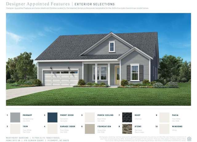 Property at 216 Dumain Ct Unit Homesite 58, Piedmont, SC 29673, 3 beds, 2.5 baths