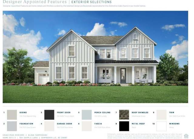 Property at 104 Belgian Ln Unit Homesite 02, Simpsonville, SC 29681, 5 beds, 5.5 baths