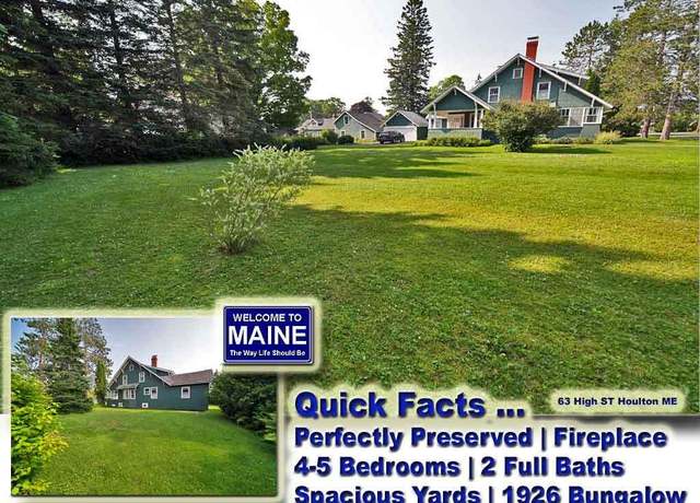Property at 63 High St, Houlton, ME 04730, 4 beds, 2 baths