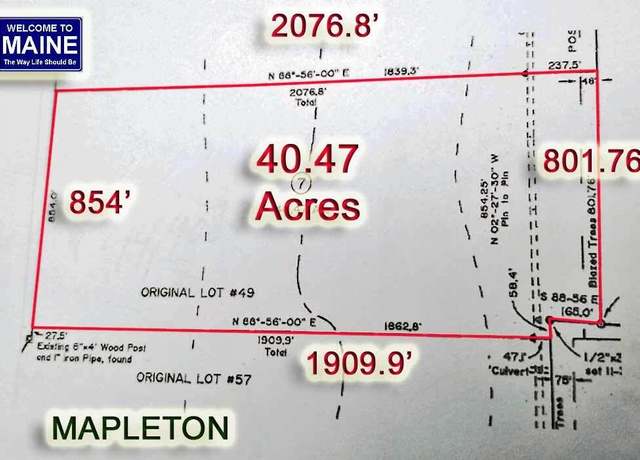 Property at Lot 7 Off Pulcifer Rd, Mapleton, ME 04757