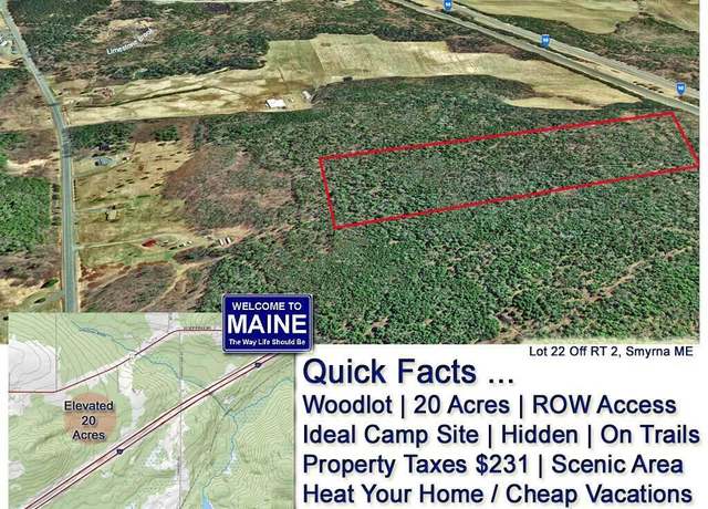 Property at Lot 22 Off US RT 2 Hwy, Smyrna, ME 04780