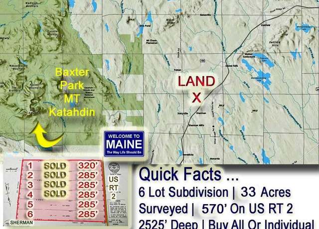 Property at Lot 18 US RT 2 Hwy, Sherman, ME 04776