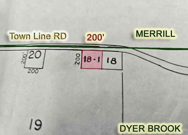 Property at Lot 18.1 Town Line Rd, Dyer Brook, ME 04747