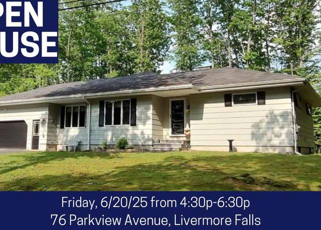 Property at 76 Parkview Ave, Livermore Falls, ME 04254, 2 beds, 1 bath