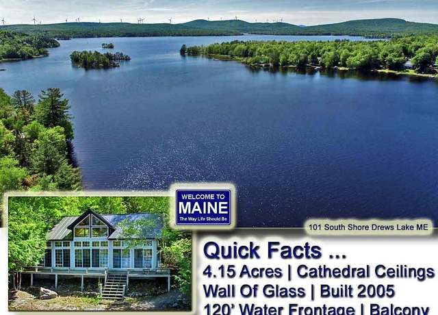 Property at 101 S South Shore Rd, Linneus, ME 04730, 2 beds, 1 bath
