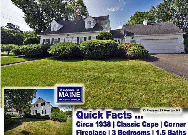 Property at 33 Pleasant St, Houlton, ME 04730, 3 beds, 1.5 baths