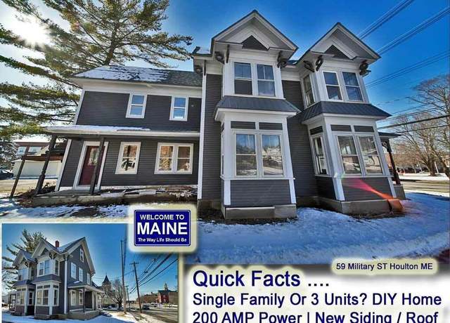 Property at 59 Military St, Houlton, ME 04730, 4 beds, 3 baths