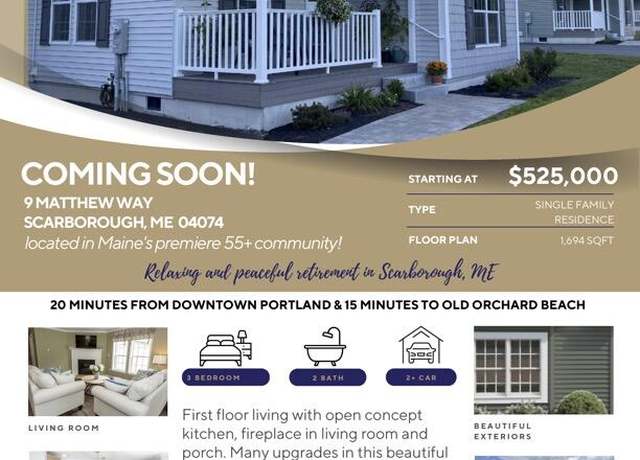 Property at 9 Mathew Way, Scarborough, ME 04074, 2 beds, 2 baths
