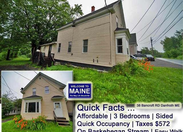 Property at 38 Bancroft Rd, Danforth, ME 04424, 3 beds, 1 bath