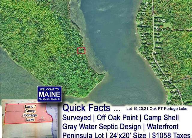 Property at Lot 19-21 Oak Point Trl, Portage Lake, ME 04768, 1 bed