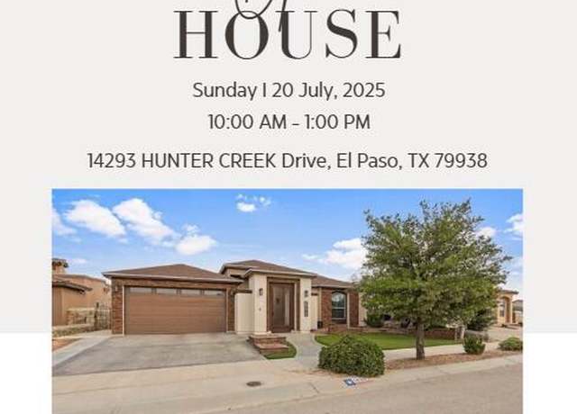Property at 14293 Hunter Creek Dr, El Paso, TX 79938, 4 beds, 2.5 baths