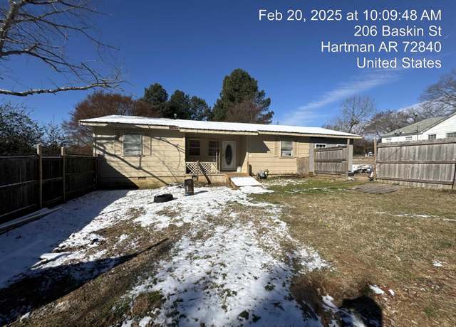 Property at 206 Baskin, Hartman, AR 72840, 3 beds, 1 bath