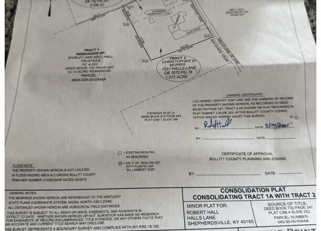 Property at Tract 1A Halls Ln, Shepherdsville, KY 40165