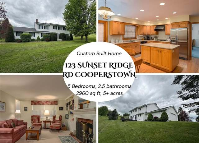 Property at 123 Sunset Ridge Rd, Otsego, NY 13326, 5 beds, 2.5 baths