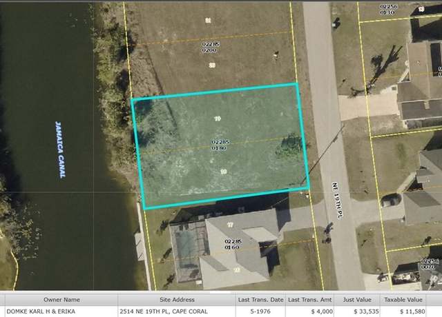 Property at 2514 NE 19th Pl, Cape Coral, FL 33909