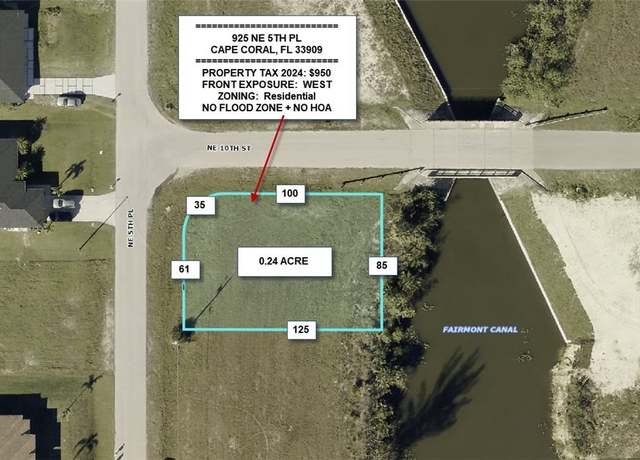 Property at 925 NE 5th Pl, Cape Coral, FL 33909